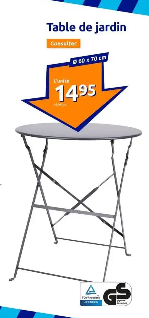 Table de jardin