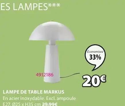 LAMPE DE TABLE MARKUS