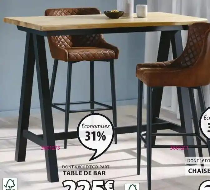 TABLE DE BAR SANDBY