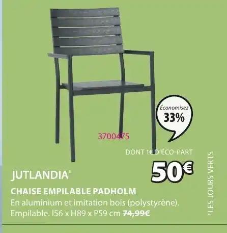 CHAISE EMPILABLE PADHOLM