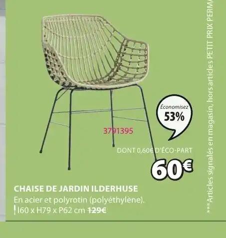 CHAISE DE JARDIN ILDERHUSE