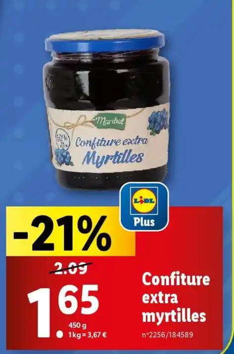 Confiture extra Myrtilles