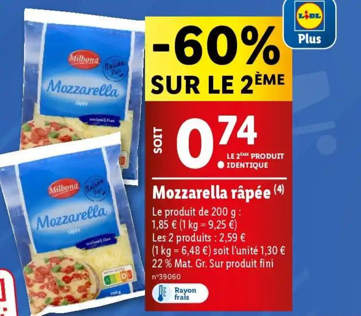 Mozzarella râpée (4)
