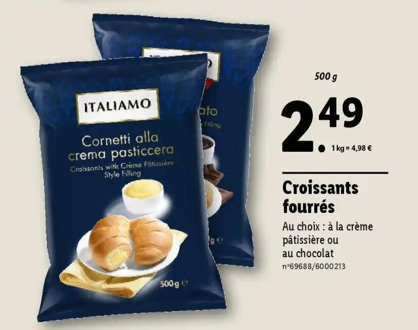 Croissants fourrés