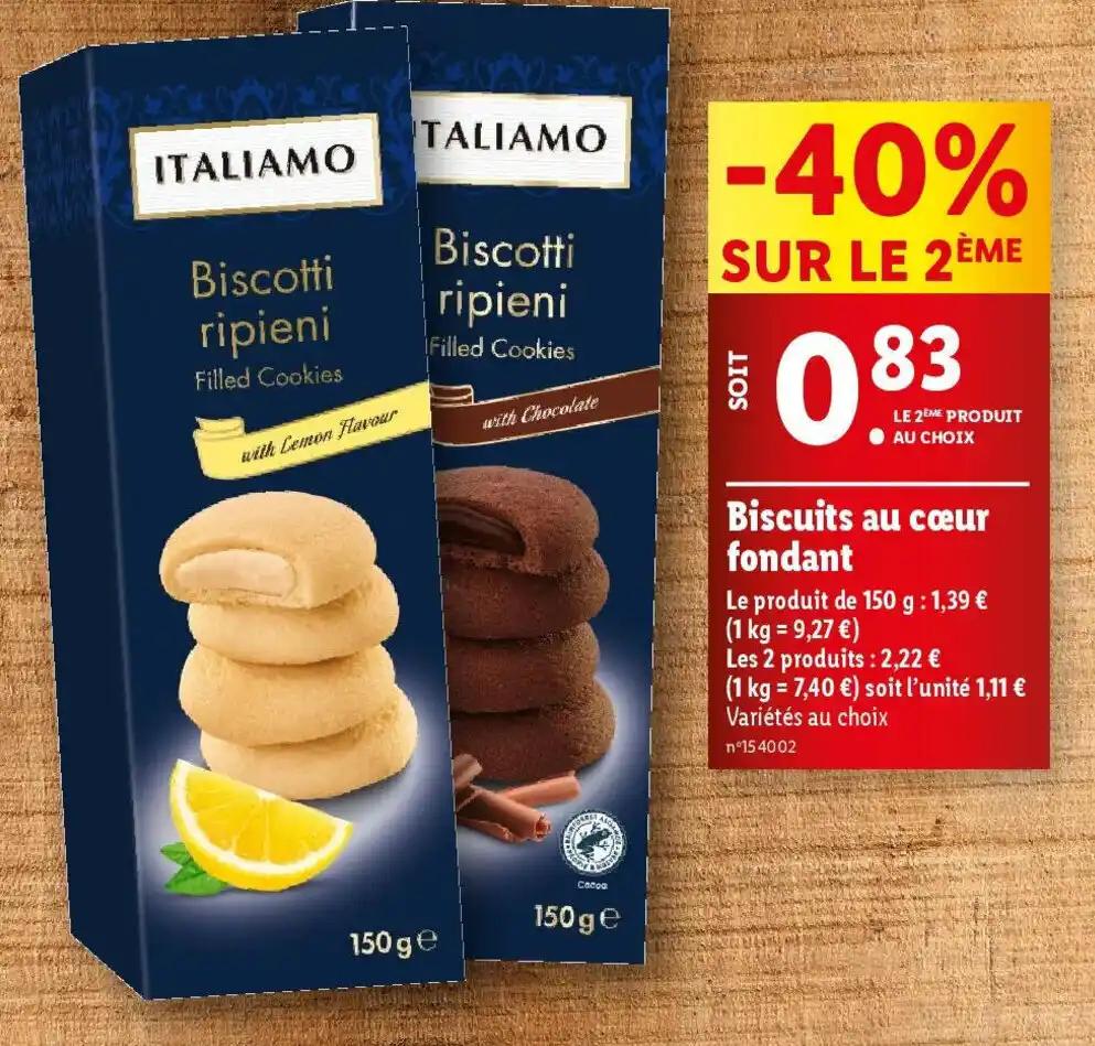 Biscuits au cœur fondant