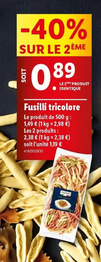 Fusilli tricolore