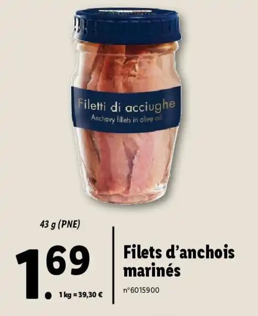 Filets d'anchois marinés
