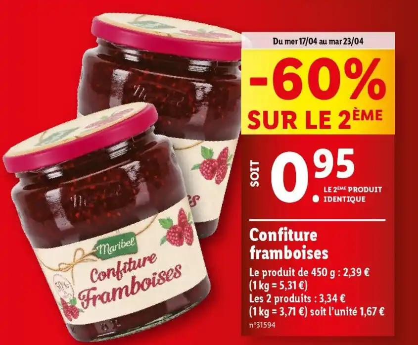 Confiture framboises