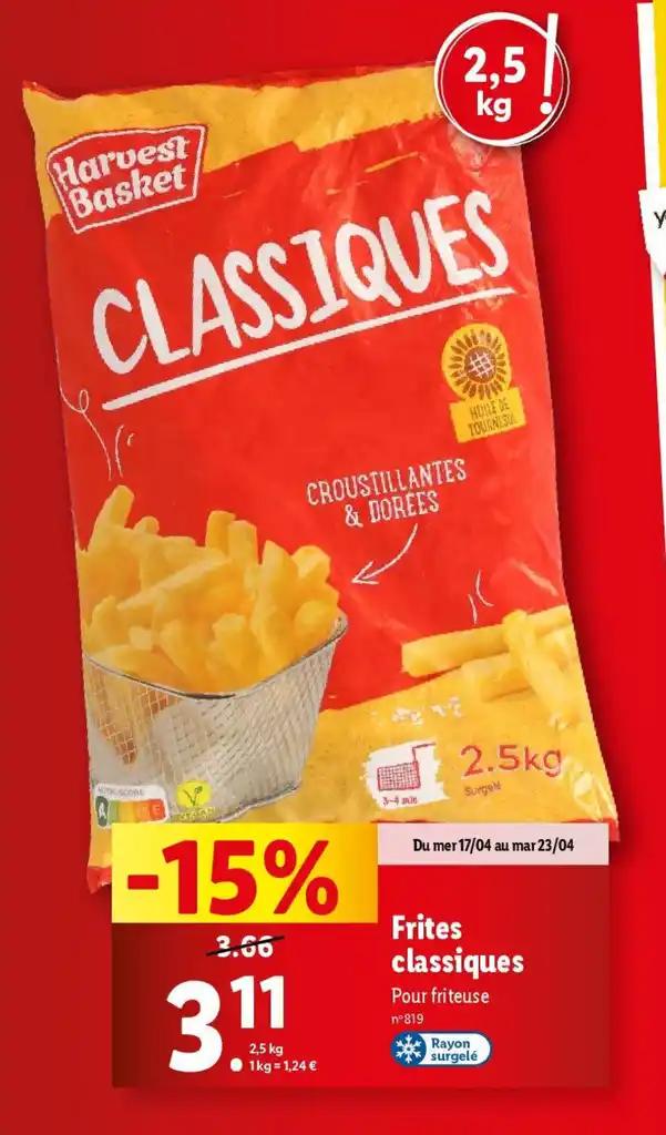 Frites classiques