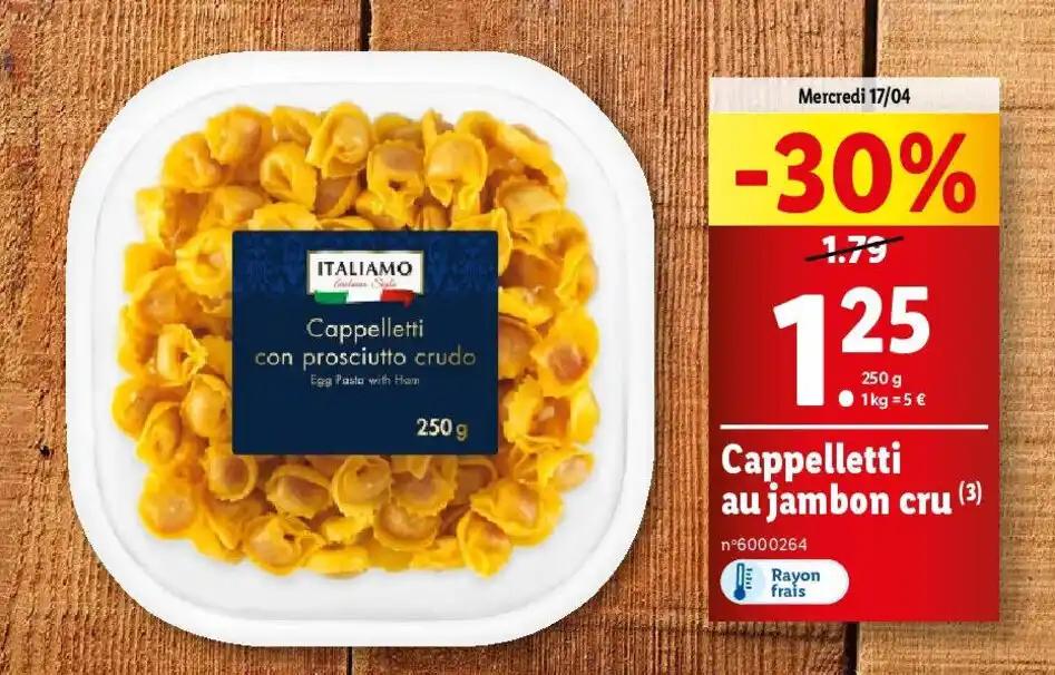 Cappelletti au jambon cru
