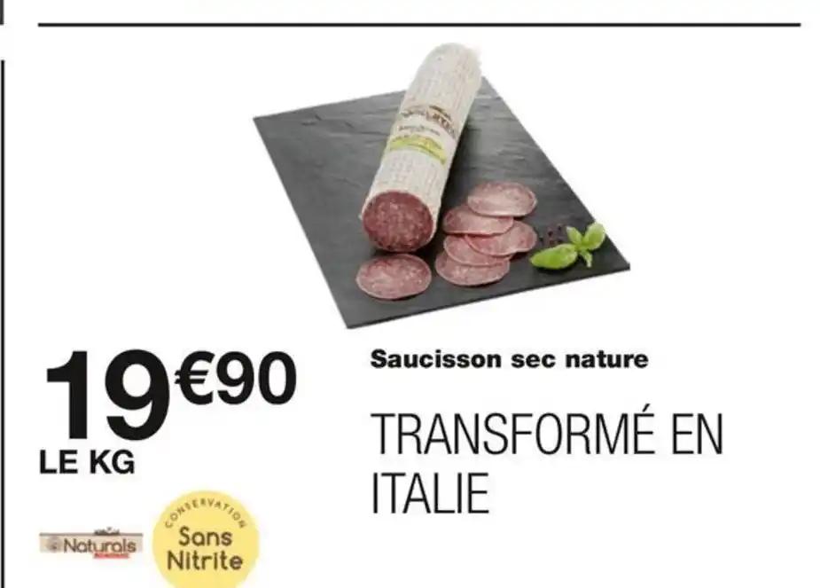 Saucisson sec nature