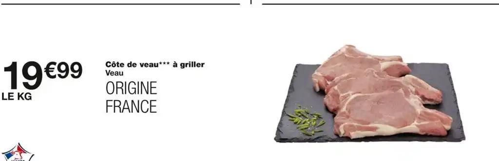 Côte de veau à griller