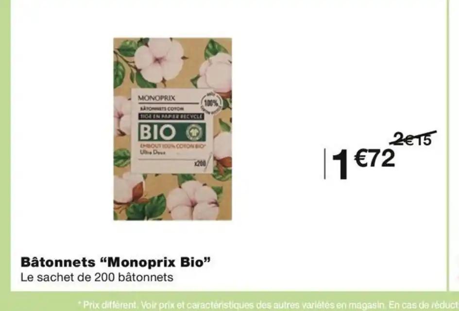 Bâtonnets "Monoprix Bio"