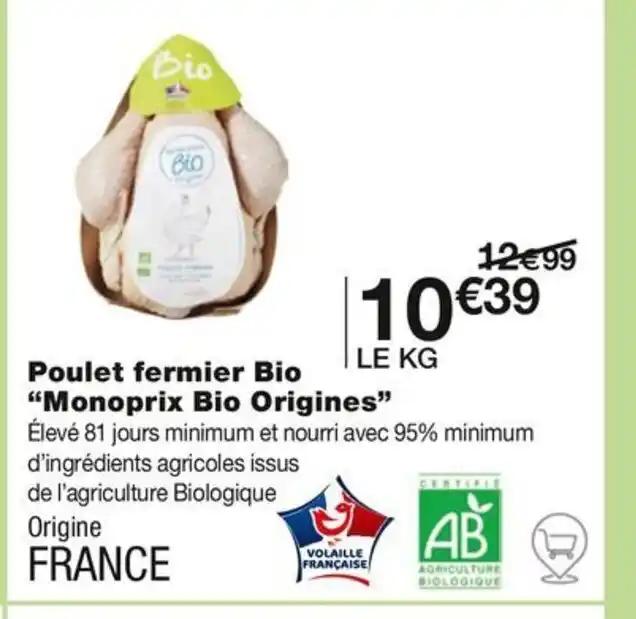 Poulet fermier Bio