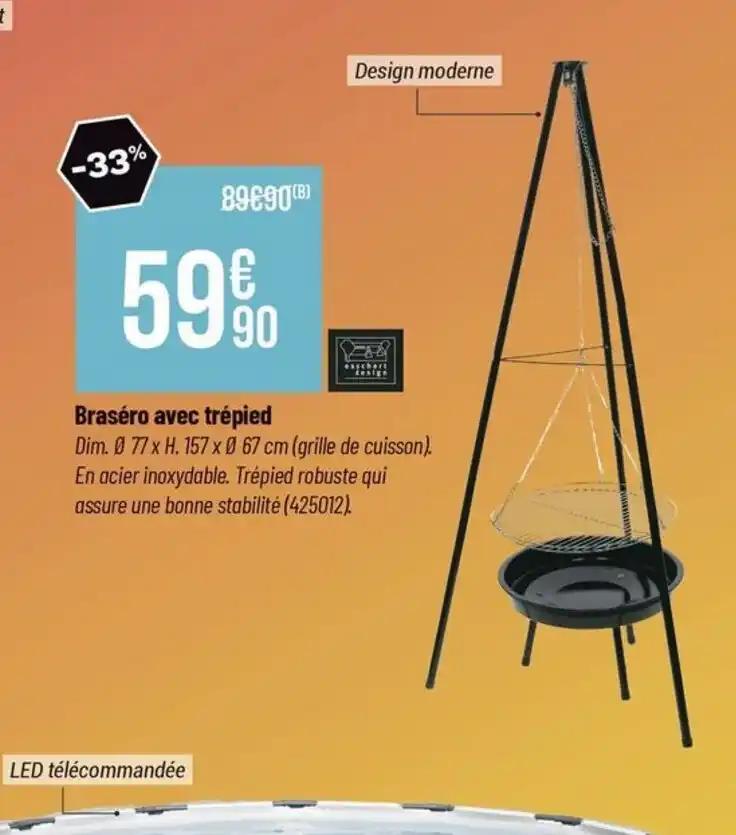 Braséro avec trépied