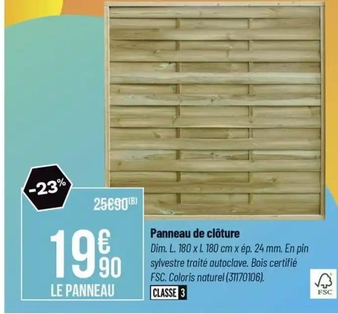 Panneau de clôture
