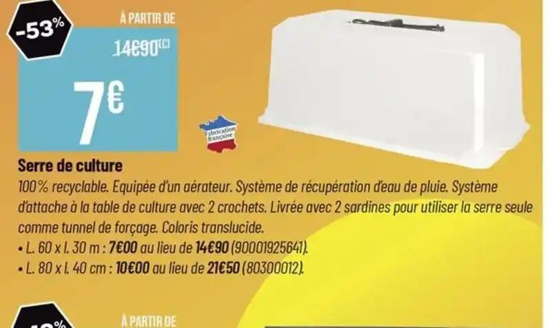 Serre de culture