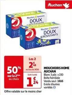 Auchan - mouchoirs homme