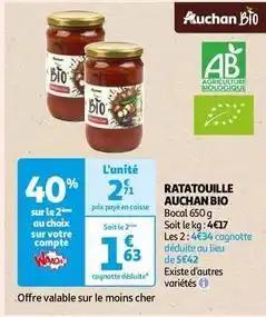Auchan bio - ratatouille