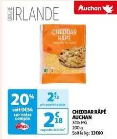 Auchan - cheddar rapé