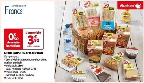 Auchan - menu pause snack