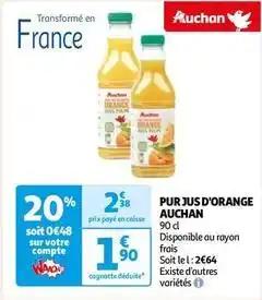 Auchan - pur jus d'orange