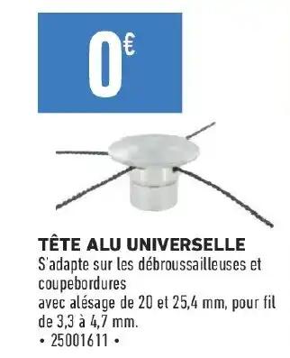 TÊTE ALU UNIVERSELLE