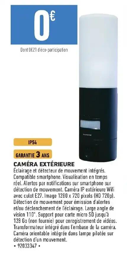 CAMÉRA EXTÉRIEURE
