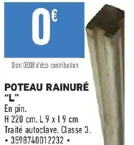 POTEAU RAINURÉ "L"