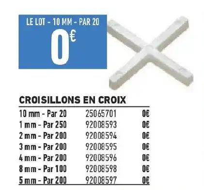 CROISILLONS EN CROIX