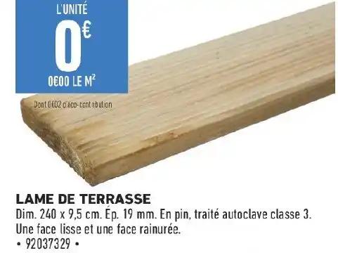 LAME DE TERRASSE
