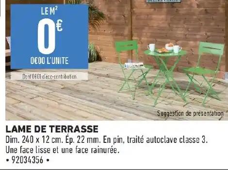 LAME DE TERRASSE