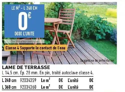 LAME DE TERRASSE