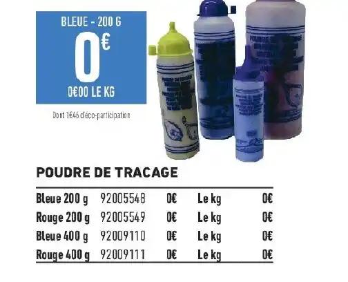 POUDRE DE TRACAGE
