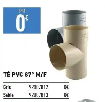 TÉ PVC 87° M/F
