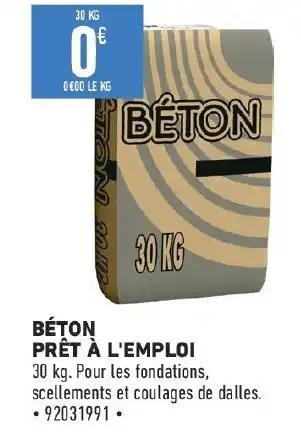 BÉTON PRÊT À L'EMPLOI