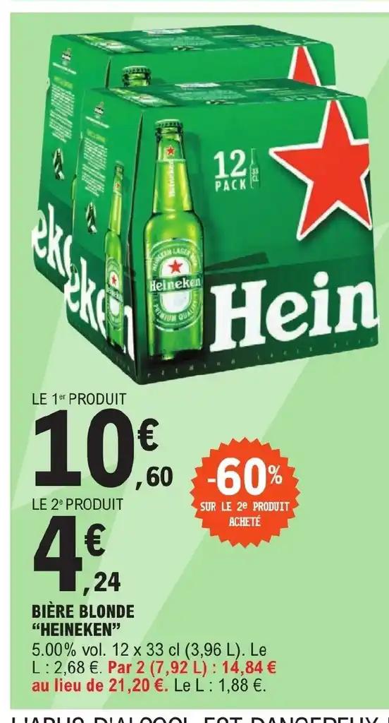 BIÈRE BLONDE "HEINEKEN"