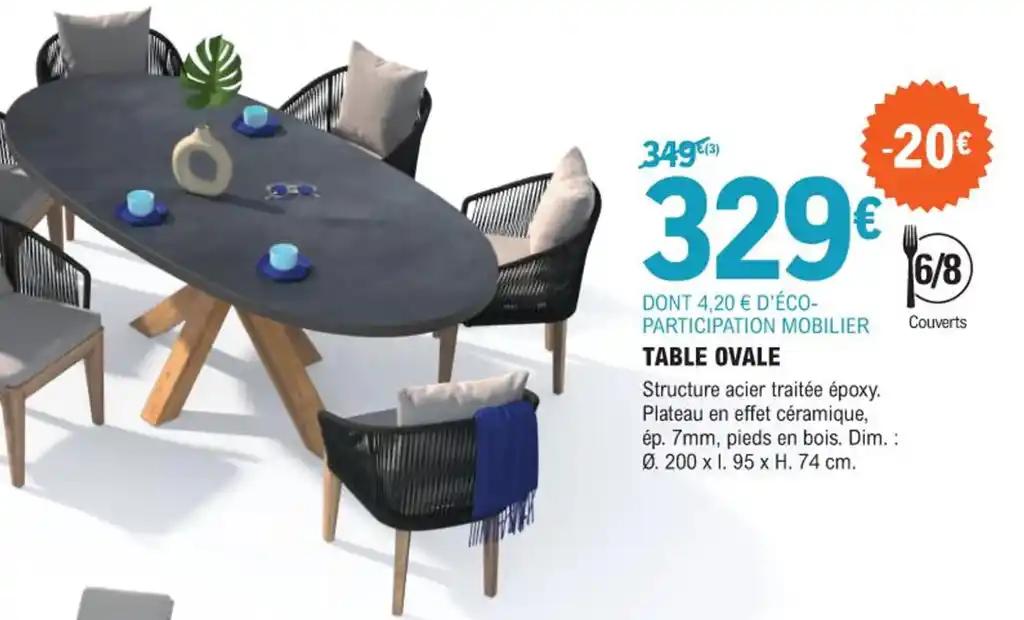 TABLE OVALE