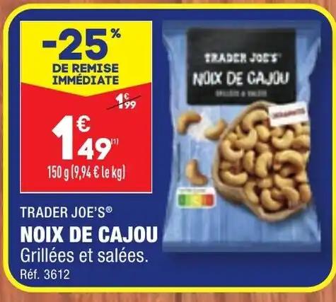 TRADER JOE'S® NOIX DE CAJOU