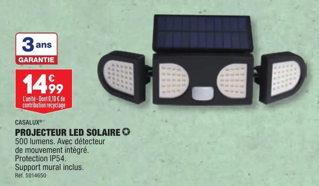 PROJECTEUR LED SOLAIRE✪