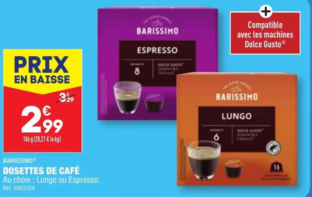 DOSETTES DE CAFÉ