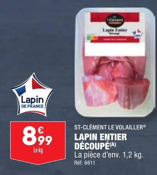 LAPIN ENTIER DÉCOUPÉ (A)