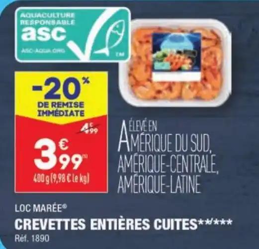CREVETTES ENTIÈRES CUITES*****