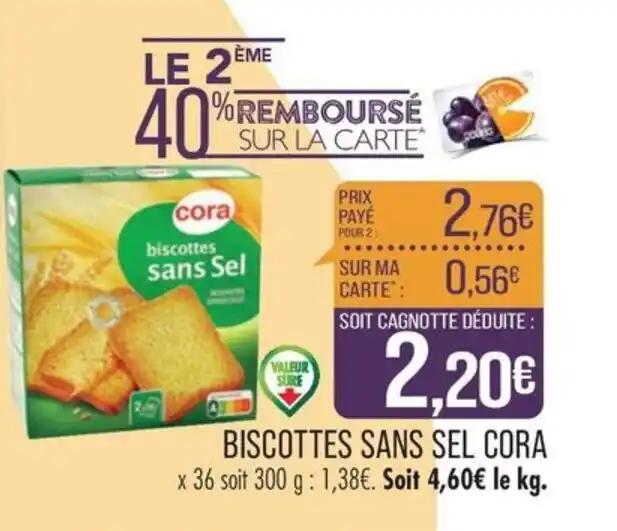 BISCOTTES SANS SEL CORA