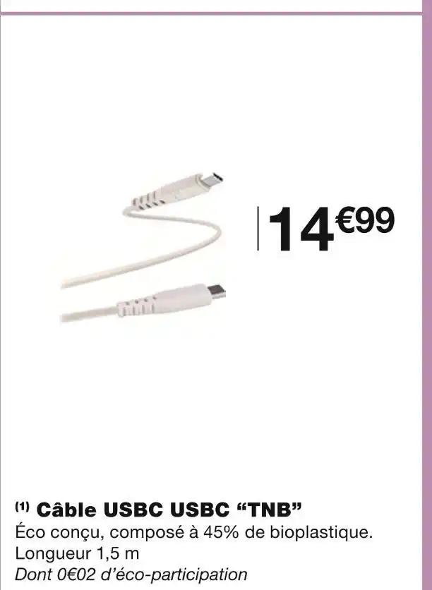 Câble USBC USBC “TNB”