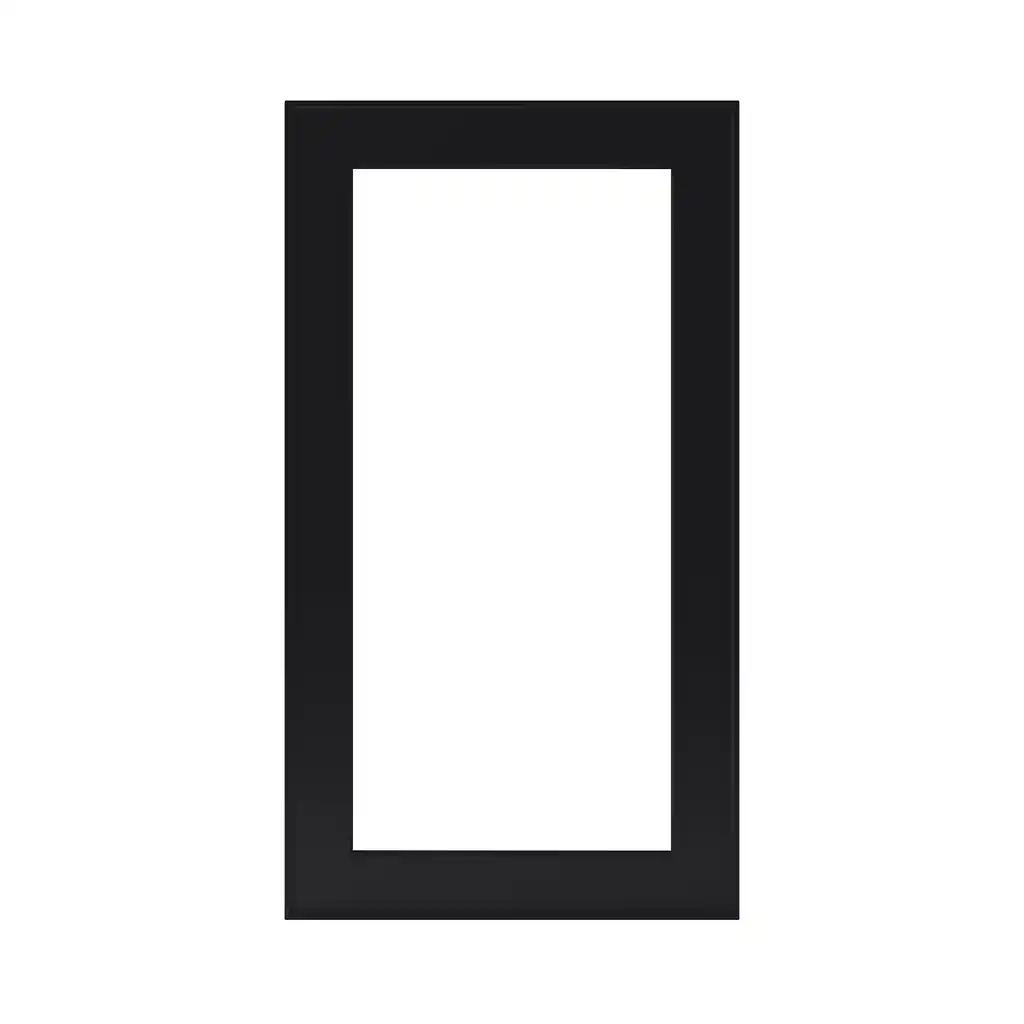 Porte de meuble de cuisine vitrée Pasilla noir mat l. 50 cm x H. 90 cm GoodHome