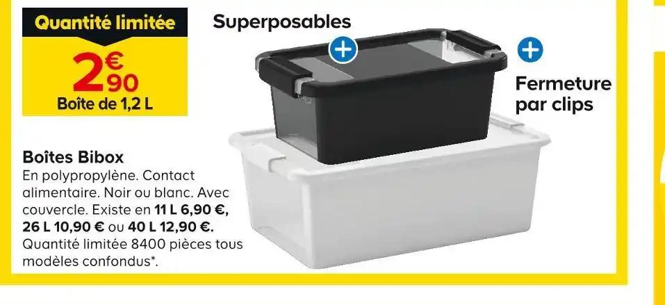 Boîtes Bibox