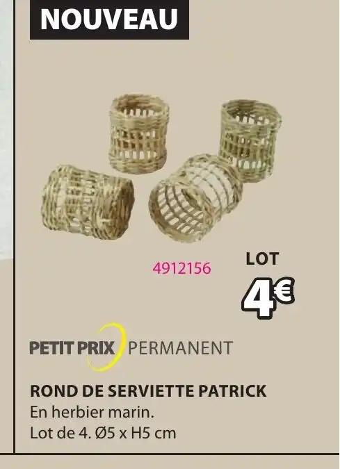 ROND DE SERVIETTE PATRICK