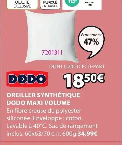 OREILLER SYNTHÉTIQUE