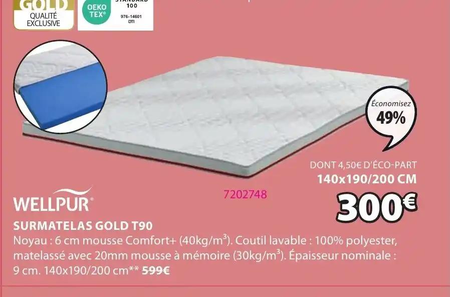 SURMATELAS GOLD T90